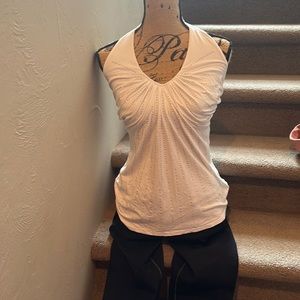 WHBM bra top halter. White size S with front silver detail.
